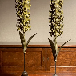 Tuxedo Park Junk Shop Set Of Two Hyacinth Plant Specimens On Iron Bases 5 Tuxedo Park Junk Shop Set Of Two Hyacinth Plant Specimens On Iron Bases