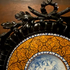 Tuxedo Park Junk Shop New Arrivals Sevres Charger In Carved Wood Surround