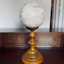 Tuxedo Park Junk Shop Maitland-Smith Tesselated Globe On Turned Stand