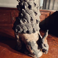 Tuxedo Park Junk Shop New Arrivals Japanese Polychrome Carved Wood Shishi Lion