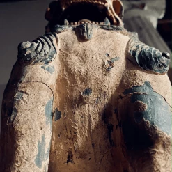 Tuxedo Park Junk Shop New Arrivals Japanese Polychrome Carved Wood Shishi Lion