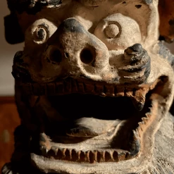 Tuxedo Park Junk Shop New Arrivals Japanese Polychrome Carved Wood Shishi Lion