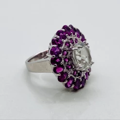 Tuxedo Park Junk Shop Natural Green Amethyst And Rhodolite Garnet Ring New Arrivals