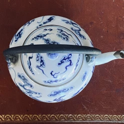 Tuxedo Park Junk Shop Blue And White Porcelain Dragons Teapot