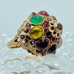 Tuxedo Park Junk Shop 14K Dome Of Precious Stones 7 Tuxedo Park Junk Shop 14K Dome Of Precious Stones