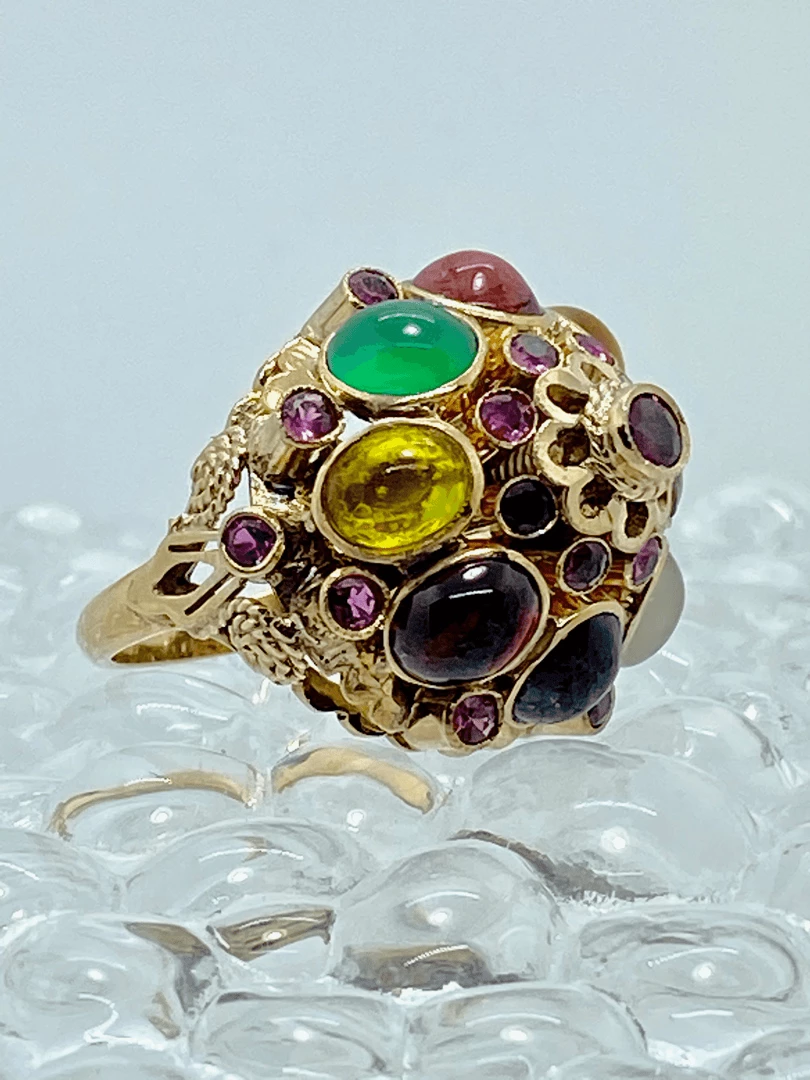 Tuxedo Park Junk Shop 14K Dome Of Precious Stones 3 Tuxedo Park Junk Shop 14K Dome Of Precious Stones