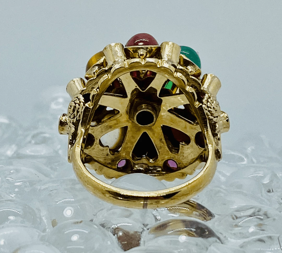 Tuxedo Park Junk Shop 14K Dome Of Precious Stones 5 Tuxedo Park Junk Shop 14K Dome Of Precious Stones