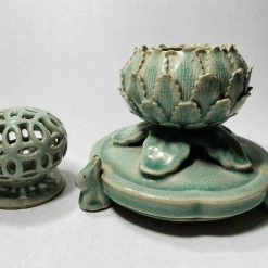 Tuxedo Park Junk Shop New Arrivals Antique Korean Celadon Reticulated Censers