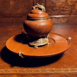 Tuxedo Park Junk Shop New Arrivals Napoleon III Marble Ormolu Mounted Inkwell