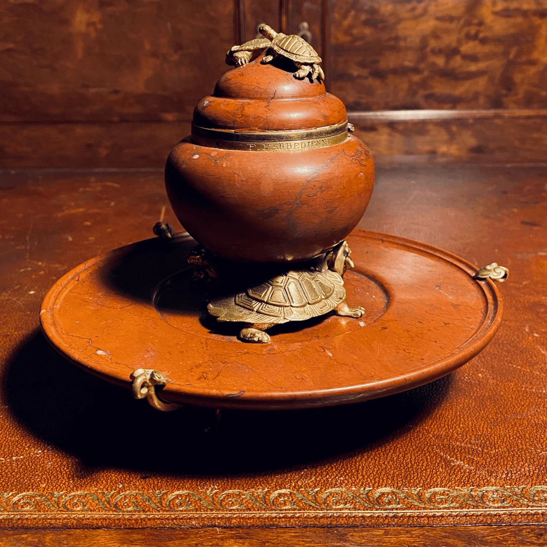 Tuxedo Park Junk Shop New Arrivals Napoleon III Marble Ormolu Mounted Inkwell 1 Tuxedo Park Junk Shop New Arrivals Napoleon III Marble Ormolu Mounted Inkwell