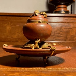 Tuxedo Park Junk Shop New Arrivals Napoleon III Marble Ormolu Mounted Inkwell