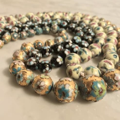 Tuxedo Park Junk Shop Hand-Painted Floral Porcelain Necklace