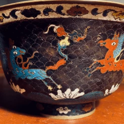 Tuxedo Park Junk Shop Chinese Horses Of Mu Wang Fang Ming Cloisonné Bowl New Arrivals