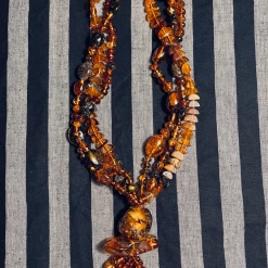 Tuxedo Park Junk Shop Natural Baltic Amber Necklace With Tassel