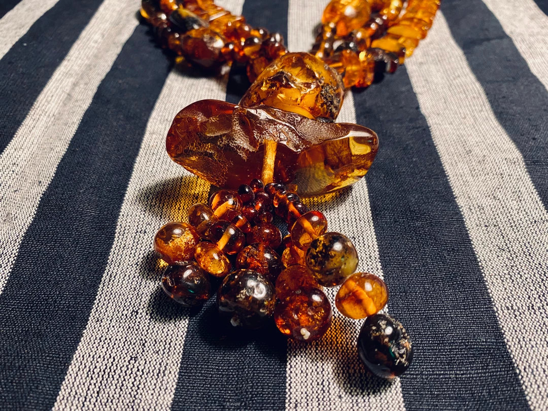 Tuxedo Park Junk Shop Natural Baltic Amber Necklace With Tassel 4 Tuxedo Park Junk Shop Natural Baltic Amber Necklace With Tassel
