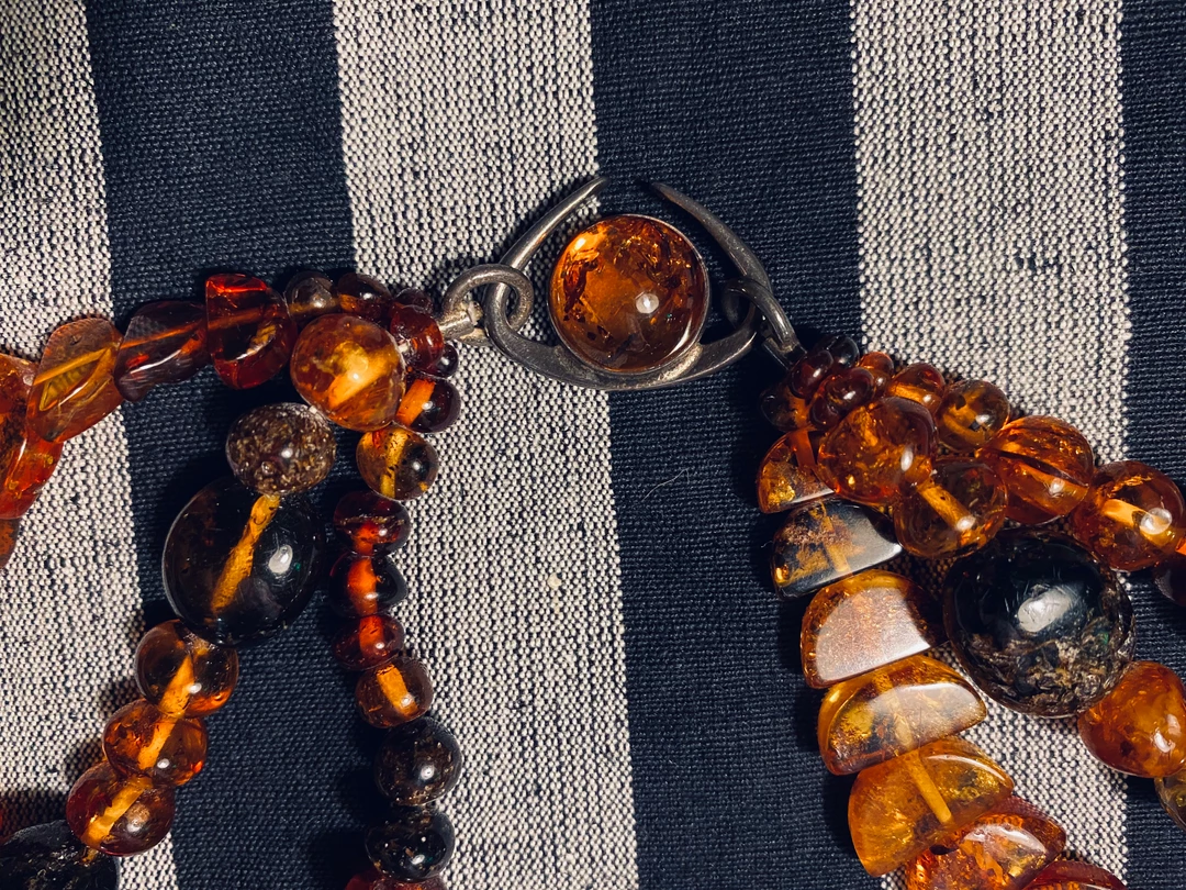 Tuxedo Park Junk Shop Natural Baltic Amber Necklace With Tassel 3 Tuxedo Park Junk Shop Natural Baltic Amber Necklace With Tassel