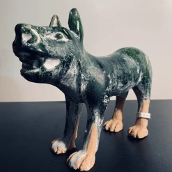 Tuxedo Park Junk Shop Antique Han Dynasty Style Greenware Dog New Arrivals