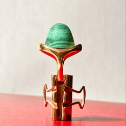 Tuxedo Park Junk Shop Sales Shop 12 Tuxedo Park Junk Shop 18K Domed Malachite Cabochon Ring