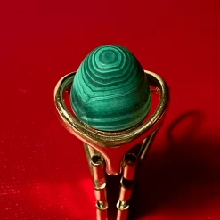 Tuxedo Park Junk Shop 18K Domed Malachite Cabochon Ring