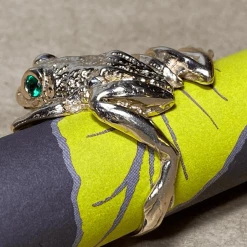 Tuxedo Park Junk Shop 14K Gold And Tourmaline Tree Frog Ring
