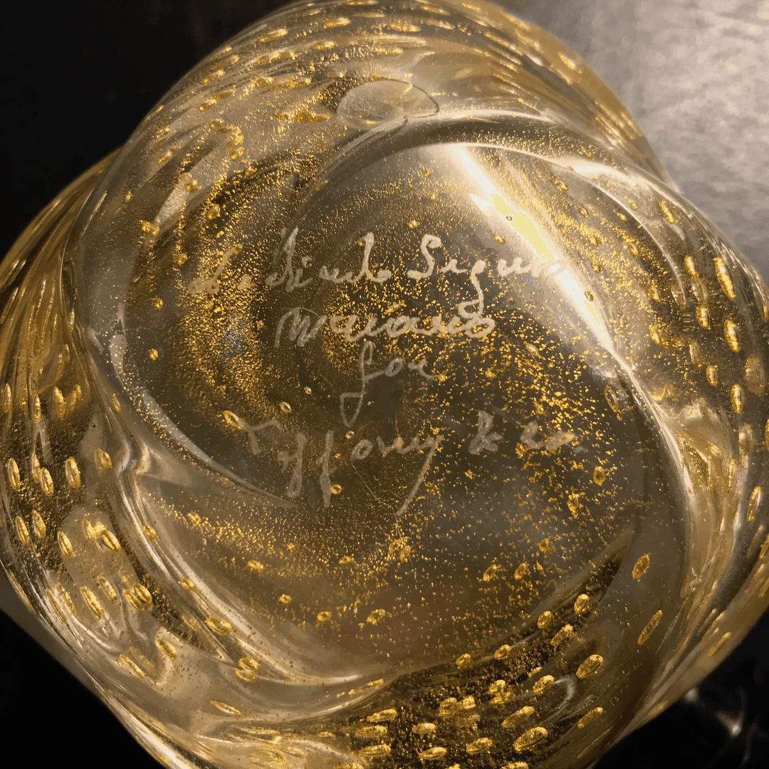 Tuxedo Park Junk Shop Archimede Seguso For Tiffany & Co. Small Murano Bowl 4 Tuxedo Park Junk Shop Archimede Seguso For Tiffany & Co. Small Murano Bowl