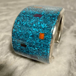 Tuxedo Park Junk Shop New Arrivals Mark Yazzie Turquoise Coral Lapis Cuff
