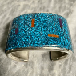 Tuxedo Park Junk Shop New Arrivals Mark Yazzie Turquoise Coral Lapis Cuff