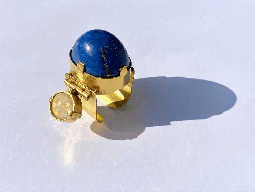 Tuxedo Park Junk Shop Mary Kretsinger Lapis And Opal Ring 1 Tuxedo Park Junk Shop Mary Kretsinger Lapis And Opal Ring