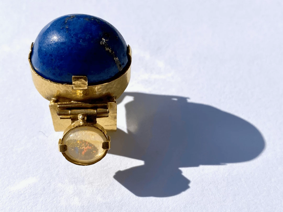 Tuxedo Park Junk Shop Mary Kretsinger Lapis And Opal Ring 2 Tuxedo Park Junk Shop Mary Kretsinger Lapis And Opal Ring
