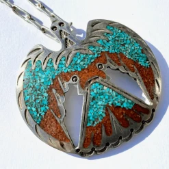 Tuxedo Park Junk Shop Old Pawn Navajo Thunderbird Necklace