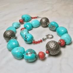 Tuxedo Park Junk Shop Vintage Tibetan Turquoise Necklace
