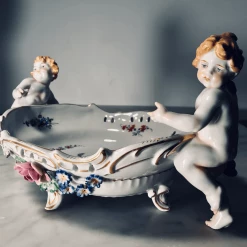 Tuxedo Park Junk Shop Von Schierholz Handmalerei Putti Dish New Arrivals