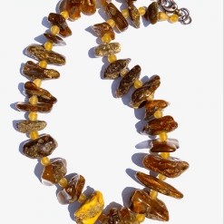 Tuxedo Park Junk Shop Vintage Raw Baltic Amber Necklace