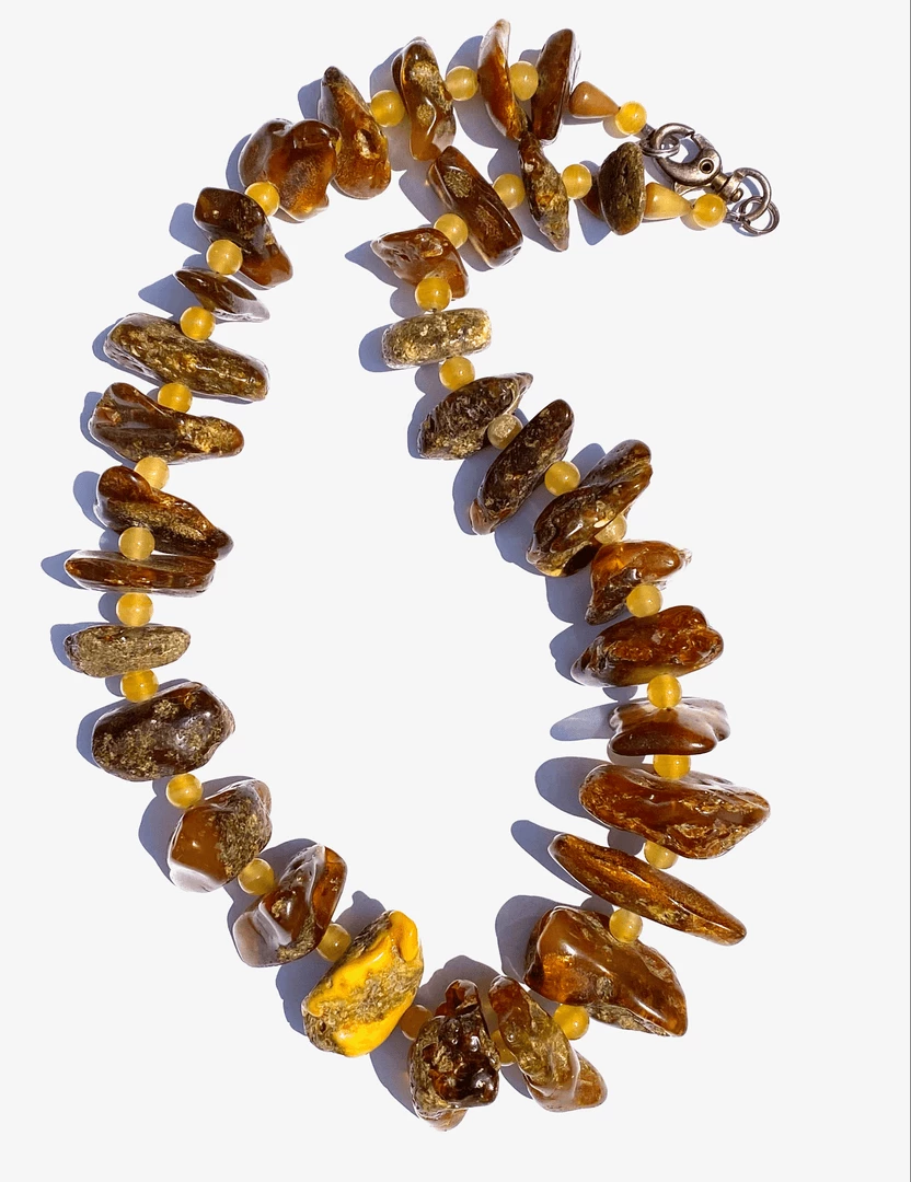 Tuxedo Park Junk Shop Vintage Raw Baltic Amber Necklace 1 Tuxedo Park Junk Shop Vintage Raw Baltic Amber Necklace