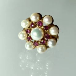 Tuxedo Park Junk Shop Jewelry Petit Pearl And Ruby Ring