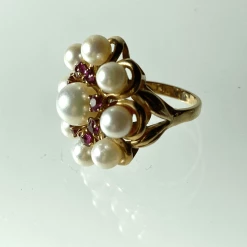 Tuxedo Park Junk Shop Jewelry Petit Pearl And Ruby Ring