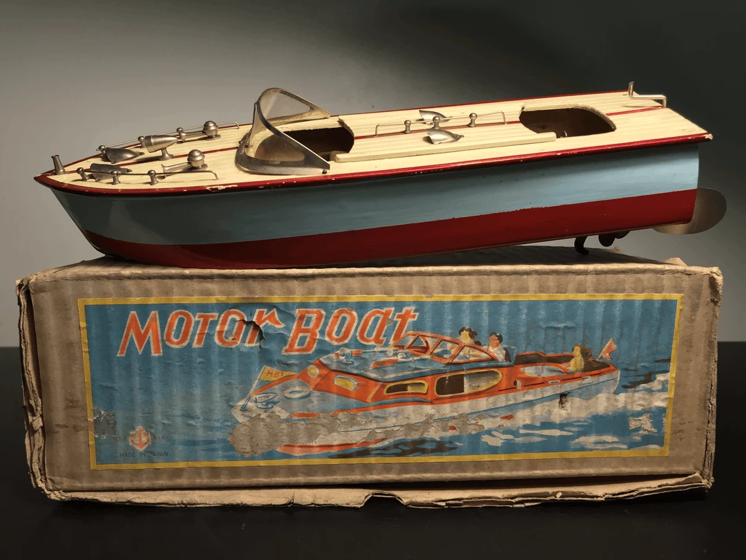 Tuxedo Park Junk Shop New Arrivals 1950s Japanese Wooden Toy Motorboat 1 Tuxedo Park Junk Shop New Arrivals 1950s Japanese Wooden Toy Motorboat