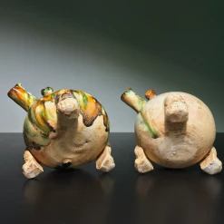 Tuxedo Park Junk Shop Antique Chinese Tang Dynasty Style Sancai Tripod Pots