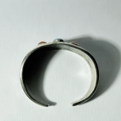 Tuxedo Park Junk Shop New Arrivals Old Pawn Navajo Turquoise And Coral Sterling Silver Cuff