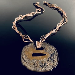 Tuxedo Park Junk Shop Meiji Japanese Bronze Tsuba Jewelry