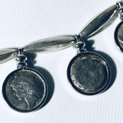 Tuxedo Park Junk Shop Navajo Old Pawn Sterling Silver Coin Necklace