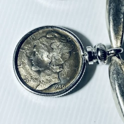 Tuxedo Park Junk Shop Navajo Old Pawn Sterling Silver Coin Necklace