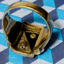 Tuxedo Park Junk Shop Diamond Onyx And 10K Gold Ring