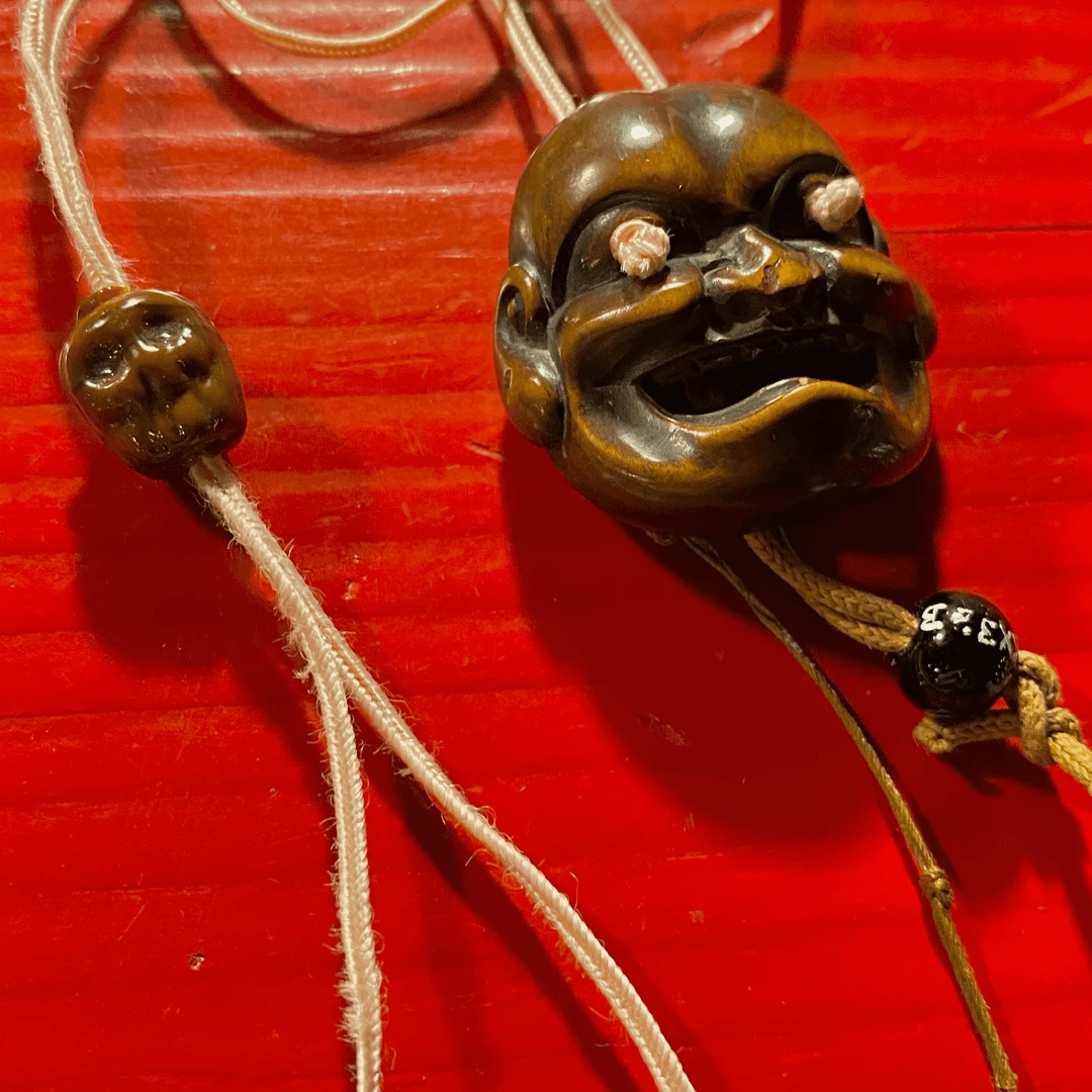 Tuxedo Park Junk Shop Japanese Boxwood Shishiguchi Mask Netsuke New Arrivals 2 Tuxedo Park Junk Shop Japanese Boxwood Shishiguchi Mask Netsuke New Arrivals