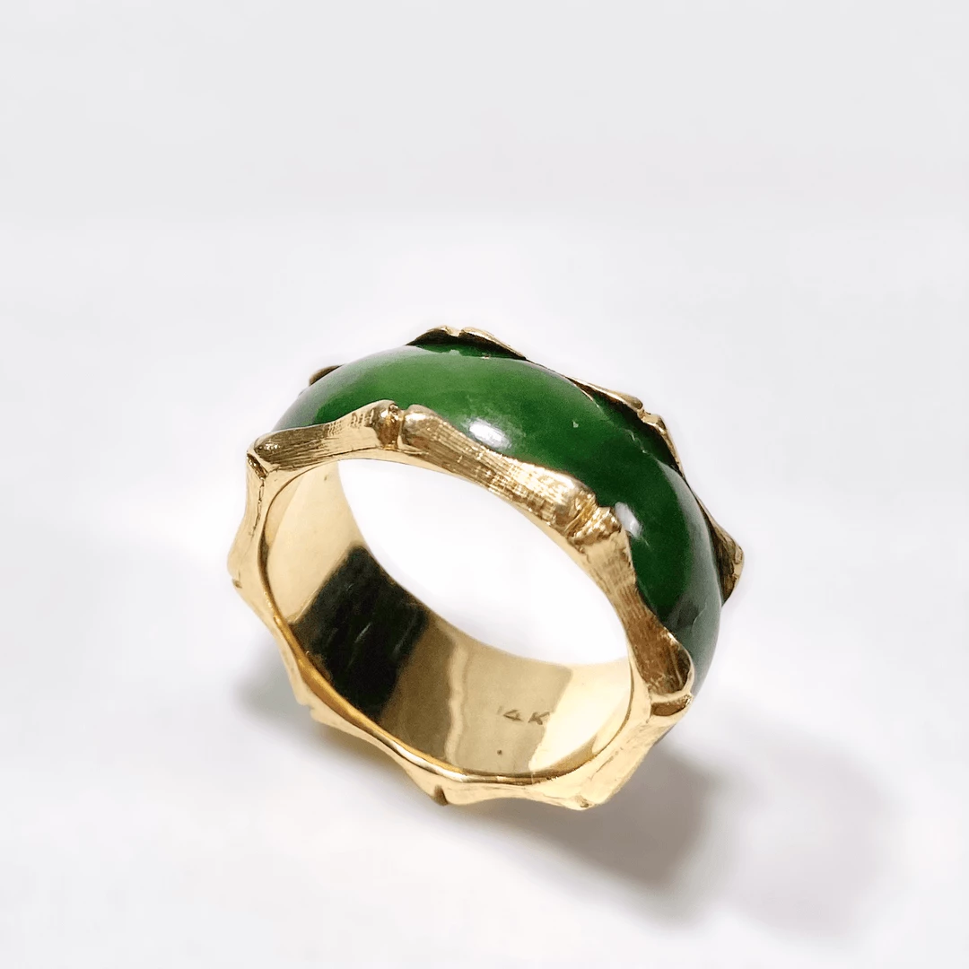 Tuxedo Park Junk Shop New Arrivals Vintage 14k Carved Jade Rings 7 Tuxedo Park Junk Shop New Arrivals Vintage 14k Carved Jade Rings