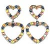 Tuxedo Park Junk Shop Jewelry Double Heart Fancy Colored Sapphire Earrings