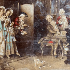 Tuxedo Park Junk Shop Antique Oil Painting Attributed To Andriano Cecci New Arrivals