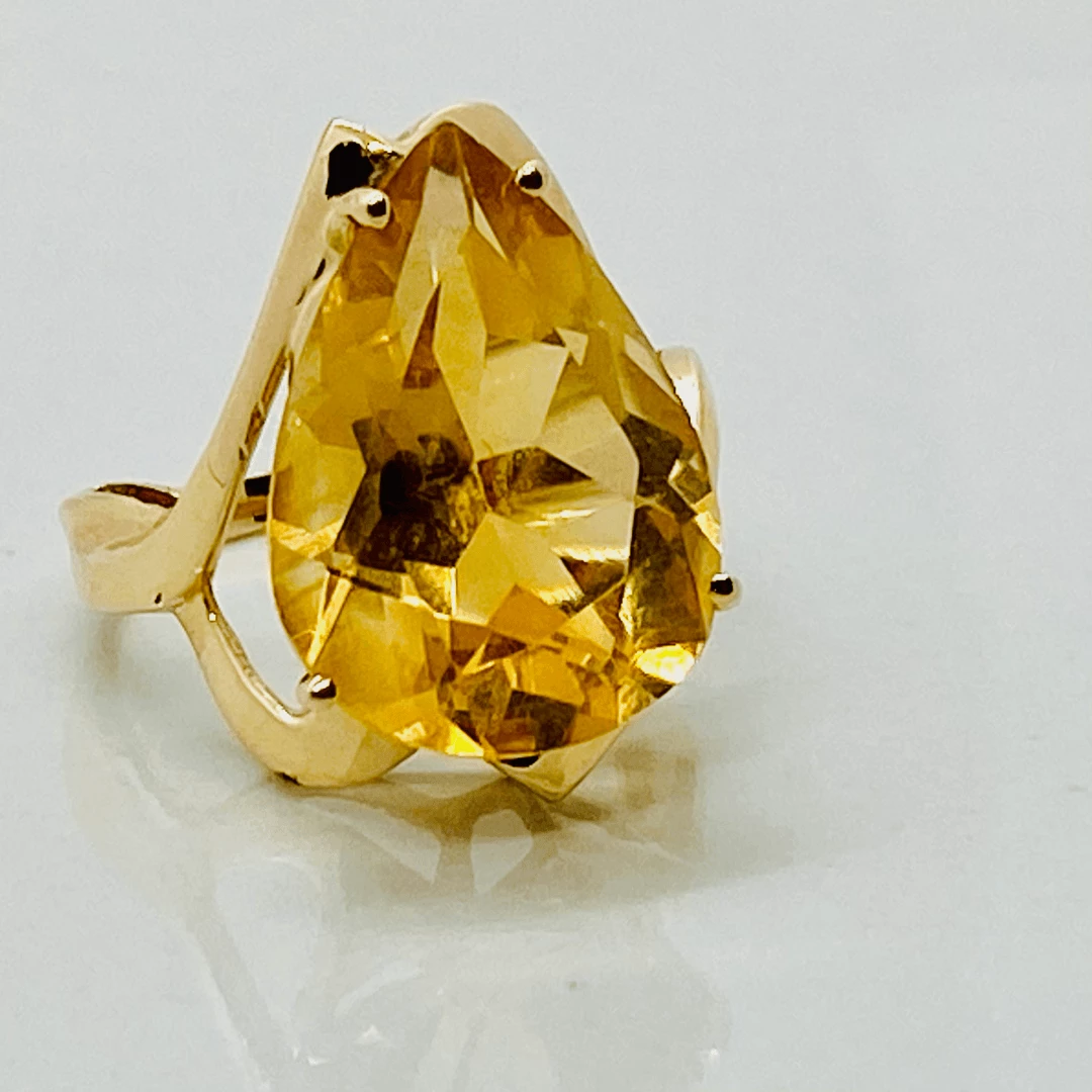 Tuxedo Park Junk Shop New Arrivals 14K Golden Topaz Ring 1 Tuxedo Park Junk Shop New Arrivals 14K Golden Topaz Ring