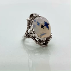 Tuxedo Park Junk Shop New Arrivals Art Nouveau Agate Cabochon Ring