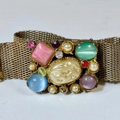 Tuxedo Park Junk Shop Metal Mesh Bracelet With A Mélange Of Faux Gemstones New Arrivals